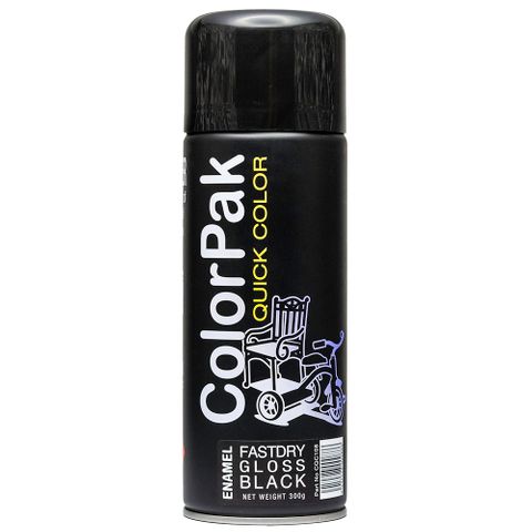 COLORPAK QUICK COLOR AEROSOL SPRAYPAINT GLOSS BLACK