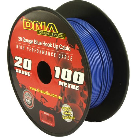 DNA CABLE 20 GAUGE HOOK UP CABLE BLUE 100MTR