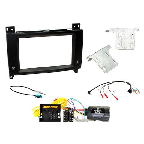 FITTING KIT MERCEDES VITO (W447) 2015 ON DOUBLE DIN (BLACK) COMPLETE KIT