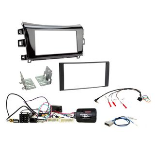 FITTING KIT NISSAN NAVARA 2015 - 2019 DOUBLE DIN (32 PIN PLUG) (GLOSS BLACK) COMPLETE KIT