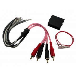 AMPLIFIED ISO 10PIN MALE PLUG TO 4 CHANNEL RCA KIT