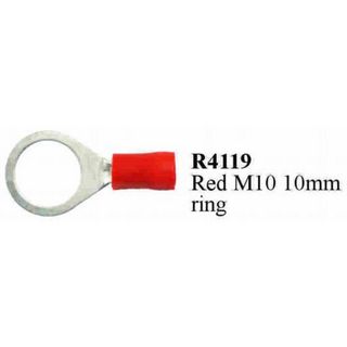 RED M10 RING TERMINAL PRE INSULATED 200 perbox