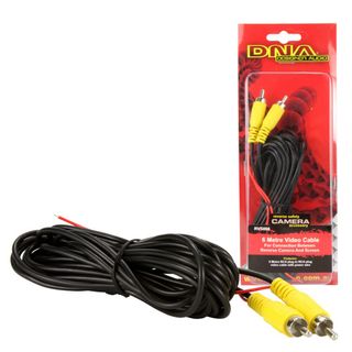 DNA CAMERA VIDEO CABLE RCA TO RCA WITH RED POWER WIRE 6 METRE