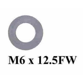 FLAT WASHER 6 X 12.5 X 1.2MM ZINC PLATED - BAG OF 100