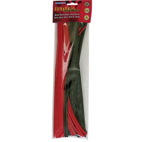 HEATSHRINK 2 - 10MM RED & BLACK (20 PACK)