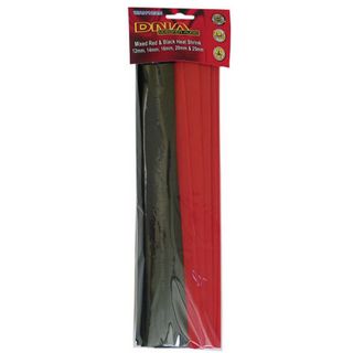 HEATSHRINK 12 - 25MM RED & BLACK (20 PACK)