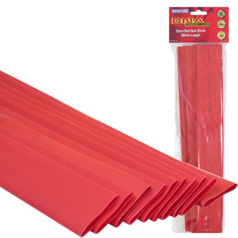 HEATSHRINK 25MM RED (10 PACK)