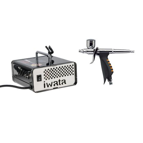 IWATA AIRBRUSH KIT CAKE HOME HP.TRN2 + IS35 COMPRESSOR