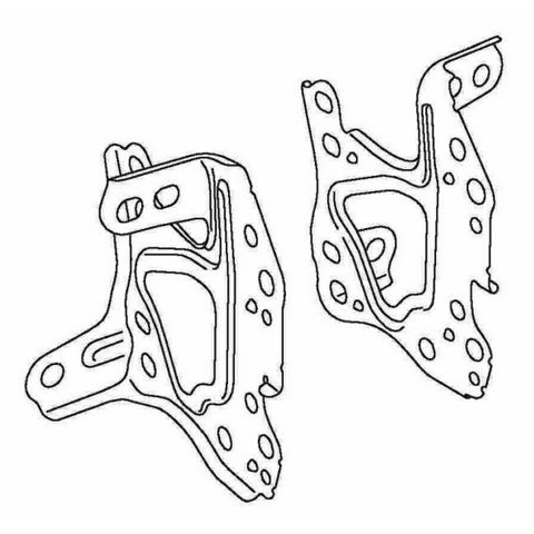 RADIO BRACKETS HIACE TRH201KDH200 2005 ON SIDE BRACKETS