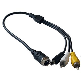 AVS 4 PIN MALE CAMERA TO RCA SCREEN MALE ADAPTOR