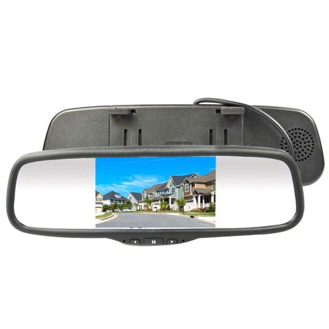 AVS 5" CLIP ON REAR VIEW MIRROR RCA LCD MONITOR UNIVERSAL