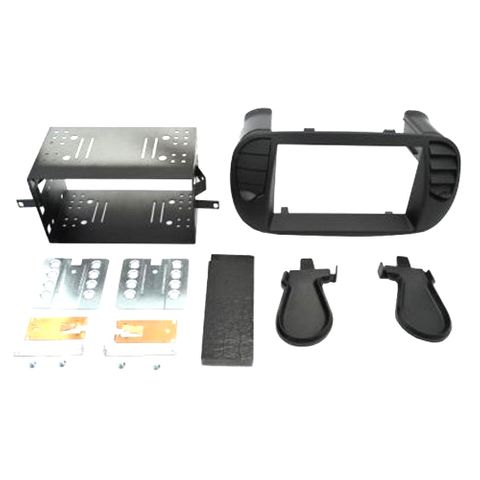 FITTING KIT FIAT 500 2007 - 2015 DOUBLE DIN (WITH CAGE AND VENT EXTENSIONS) (MATT BLACK)