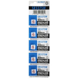 MAXELL SILVER OXIDE SR527SW WATCH BATTERY BUTTON CELL 5 PACK