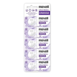 MAXELL LITHIUM BATTERY CR2032 3V COIN CELL 5 PACK