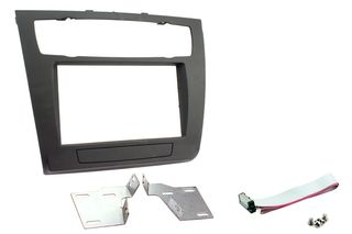 FITTING KIT BMW 1 SERIES 2007 - 2013 (AUTO AIR CON) (WITHOUT NAVI OR iDRIVE) DOUBLE DIN (BLACK)
