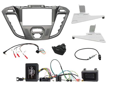 FITTING KIT FORD TRANSIT 2012 - 2016 DOUBLE DIN (SILVER) COMPLETE KIT