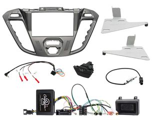 FITTING KIT FORD TRANSIT 2012 - 2016 DOUBLE DIN (SILVER) COMPLETE KIT