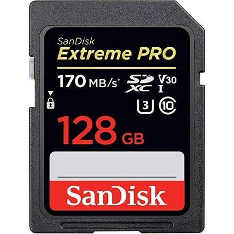 SANDISK EXTREME PRO SDXC 128GB UP TO R170MB/S W90MB/S SD CARD UHS-I V30*