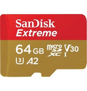 SANDISK EXTREME MICRO SDXC 64GB UP TO 160MB/S CLASS 10 A2 V30