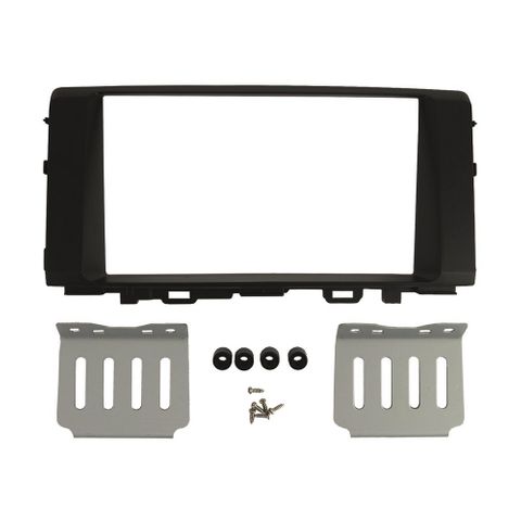 FITTING KIT KIA RIO 2017 ON DOUBLE DIN (WITH SIDE BRACKETS) (BLACK)