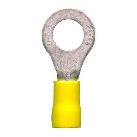 YELLOW RING CRIMP TERMINALS 8.4MM - PACK OF 100