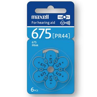 MAXELL HEARING AID BATTERY ZA675 6 PACK