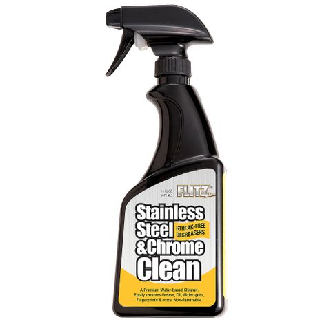 FLITZ STAINLESS STEEL & CHROME CLEANER POLISH AND PROTECT 473ML BOTTLE