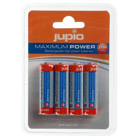 JUPIO RECHARGABLE BATTERY AA 2700MAH 4PK