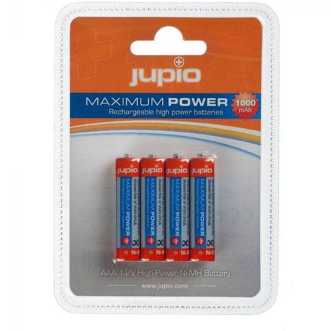 JUPIO RECHARGEABLE BATTERY AAA 1000MAH 4PK