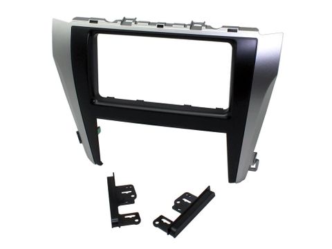 FITTING KIT TOYOTA CAMRY 2011 - 2017 DOUBLE DIN (WITH SIDE BRACKETS) (BLACK / SILVER)