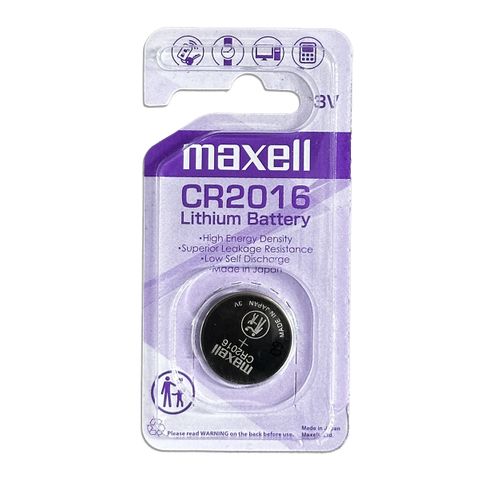 MAXELL LITHIUM BATT CR2016 3V SINGLE BLISTER PACK