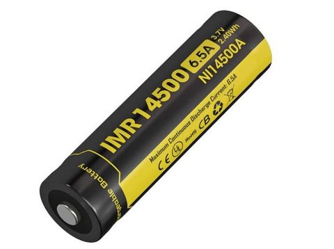 NITECORE LI-ION RECHARGEABLE IMR 14500 BATTERY (650mAh)