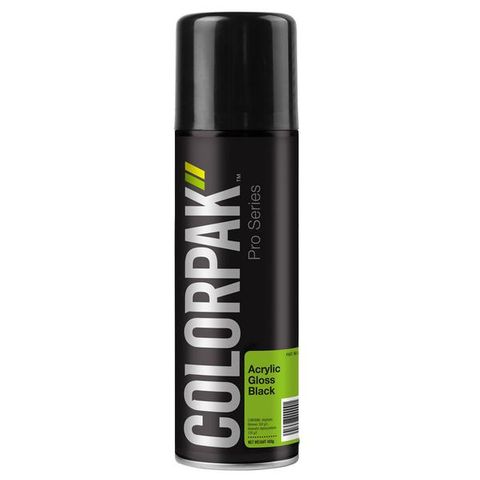 COLORPAK PRO SERIES AEROSOL ACRYLIC GLOSS BLACK