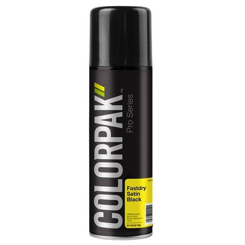 COLORPAK PRO SERIES AEROSOL FASTDRY ENAMEL SATIN BLACK