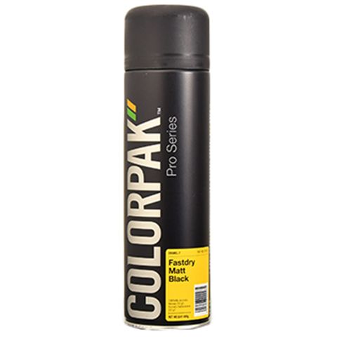 COLORPAK PRO SERIES AEROSOL FASTDRY ENAMEL MATT BLACK