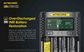 NITECORE INTELLIGENT BATTERY CHARGER USB FOUR SLOT CHARGER