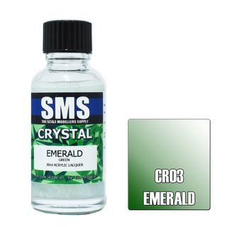 AIRBRUSH PAINT 30ML CRYSTAL EMERALD ACRYLIC LACQUER SCALE MODELLERS SUPPLY