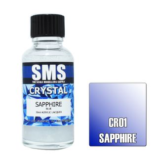 AIR BRUSH PAINT 30ML CRYSTAL SAPPHIRE  ACRYLIC LACQUER SCALE MODELLERS SUPPLY