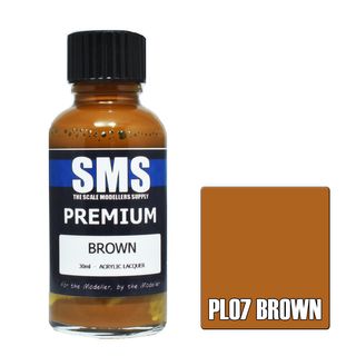AIRBRUSH PAINT 30ML PREMIUM BROWN  ACRYLIC LACQUER SCALE MODELLERS SUPPLY