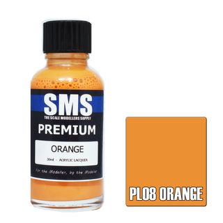 AIR BRUSH PAINT 30ML PREMIUM ORANGE ACRYLIC LACQUER SCALE MODELLERS SUPPLY