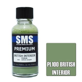 AIR BRUSH PAINT 30ML PREMIUM BRITISH INTERIOR  ACRYLIC LACQUER SCALE MODELLERS SUPPLY