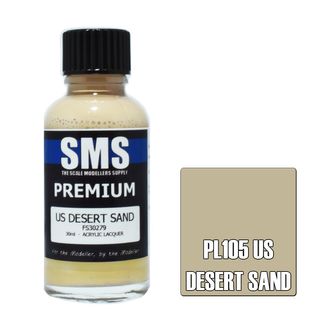 AIR BRUSH PAINT 30ML PREMIUM US DESERT SAND  ACRYLIC LACQUER SCALE MODELLERS SUPPLY