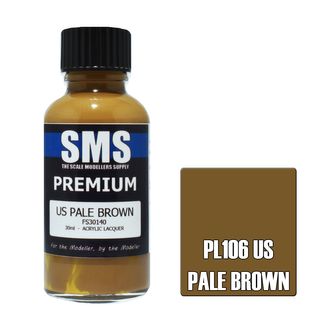 AIR BRUSH PAINT 30ML PREMIUM US PALE BROWN 30ML  ACRYLIC LACQUER SCALE MODELLERS SUPPLY