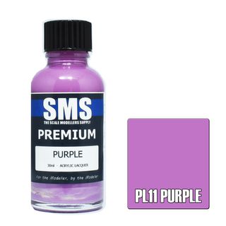 AIR BRUSH PAINT 30ML PREMIUM PURPLE  ACRYLIC LACQUER SCALE MODELLERS SUPPLY
