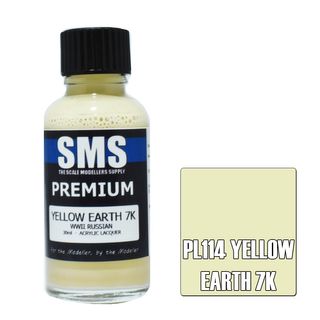 AIR BRUSH PAINT 30ML PREMIUM YELLOW EARTH 7K  ACRYLIC LACQUER SCALE MODELLERS SUPPLY