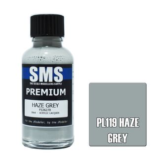 AIR BRUSH PAINT 30ML PREMIUM HAZE GREY  ACRYLIC LACQUER SCALE MODELLERS SUPPLY