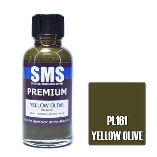 AIR BRUSH PAINT 30ML PREMIUM YELLOW OLIVE  ACRYLIC LACQUER SCALE MODELLERS SUPPLY