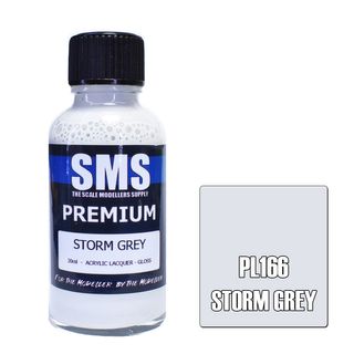 AIR BRUSH PAINT 30ML PREMIUM STORM GREY ACRYLIC LACQUER SCALE MODELLERS SUPPLY