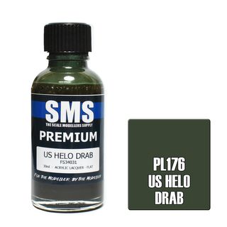 AIR BRUSH PAINT 30ML PREMIUM US HELO DRAB  ACRYLIC LACQUER SCALE MODELLERS SUPPLY