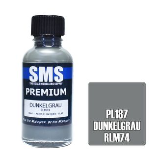 AIR BRUSH PAINT 30ML PREMIUM DUNKELGRAU RLM74  ACRYLIC LACQUER SCALE MODELLERS SUPPLY